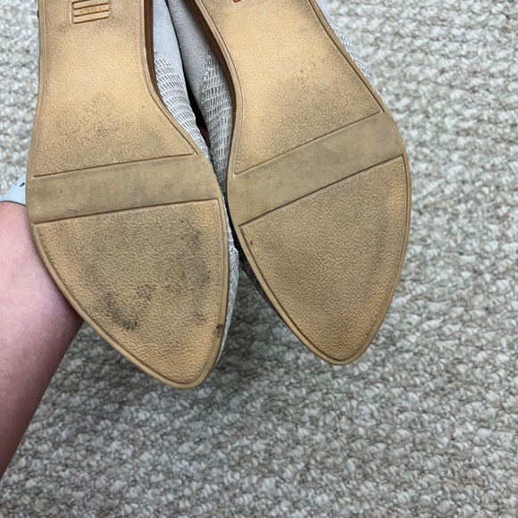 TOMS Womens Size 9W Jutti Ballerina Gray Shoes Flat Pointed Toe Slip-On - Picture 6 of 9